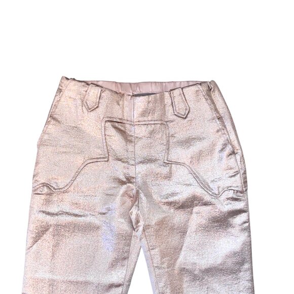 Blue B Boutique Metallic Pink Retro Western Barbiecore Shimmer Pants Women's M - Picture 3 of 7